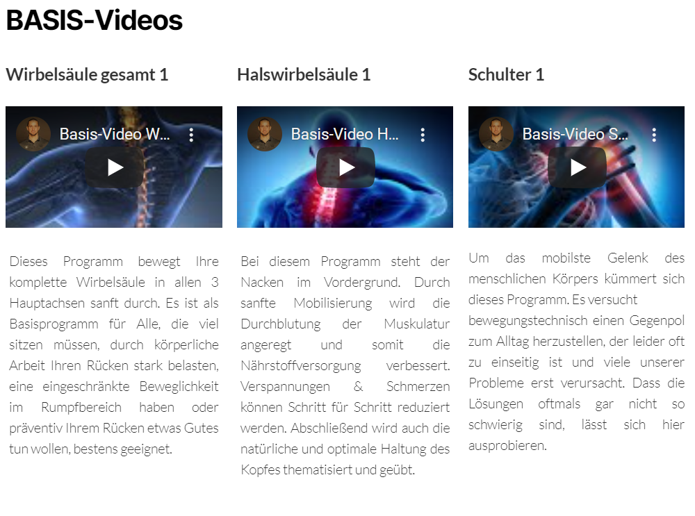 Bewegungspausen - Basis-Videos